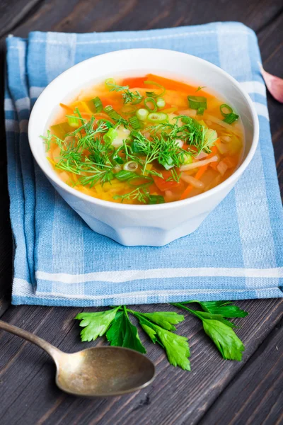 Zuppa di verdure con carota — Foto Stock