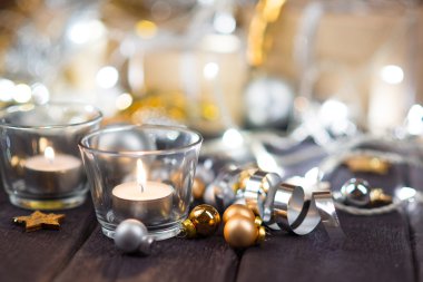 Christmas kış mumlar