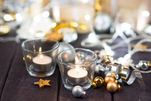 Candele invernali di Natale — Foto Stock