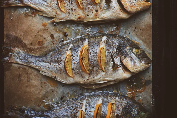Roston sült tengeri hal — Stock Fotó