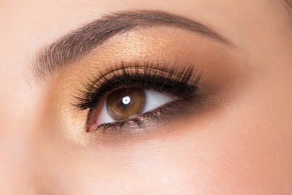 Close-up van oog make-up — Stockfoto