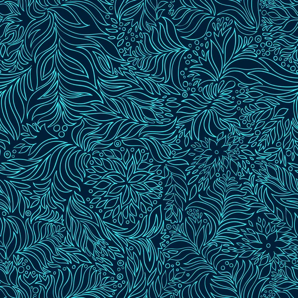 Patrón de flores abstractas sin costura — Vector de stock