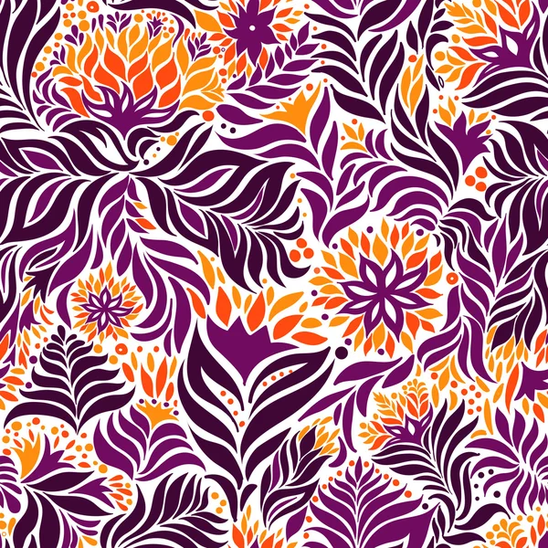 シームレス抽象的な花のパターン — ストックベクタ