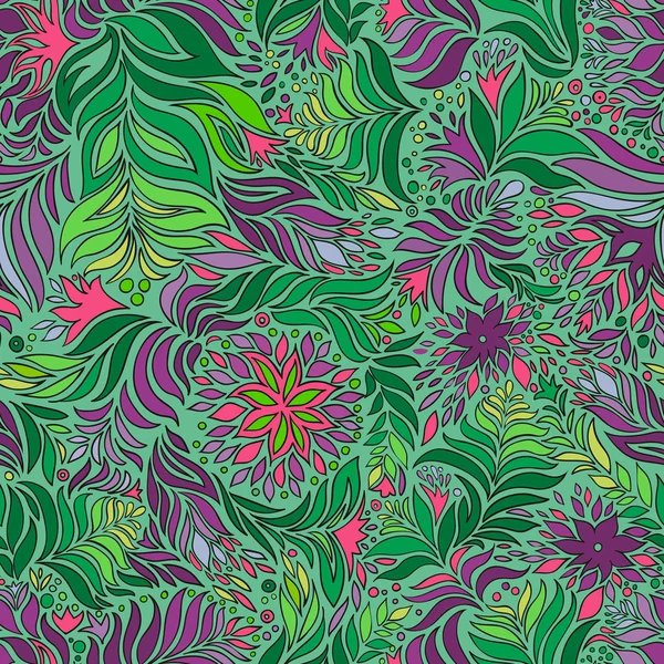 Modèle de fleurs abstraites sans couture — Image vectorielle