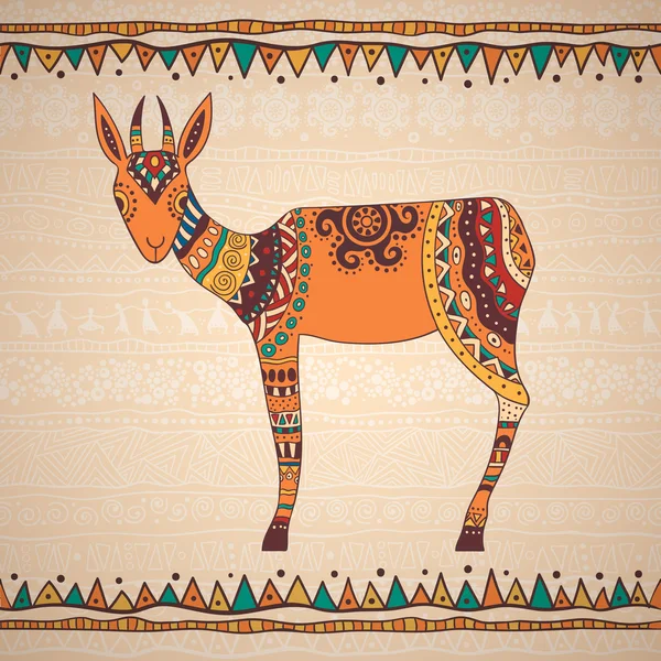 Antilope illustrazione decorativa — Vettoriale Stock
