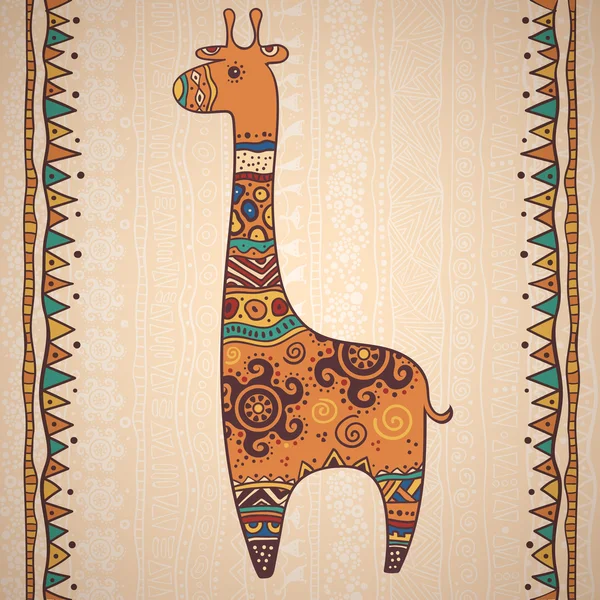 Decoratieve afbeelding giraffe — Stockvector