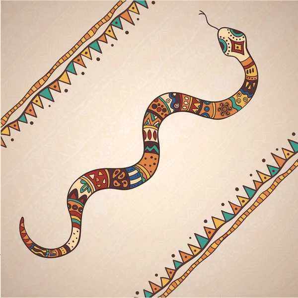 Serpiente de ilustración decorativa — Archivo Imágenes Vectoriales