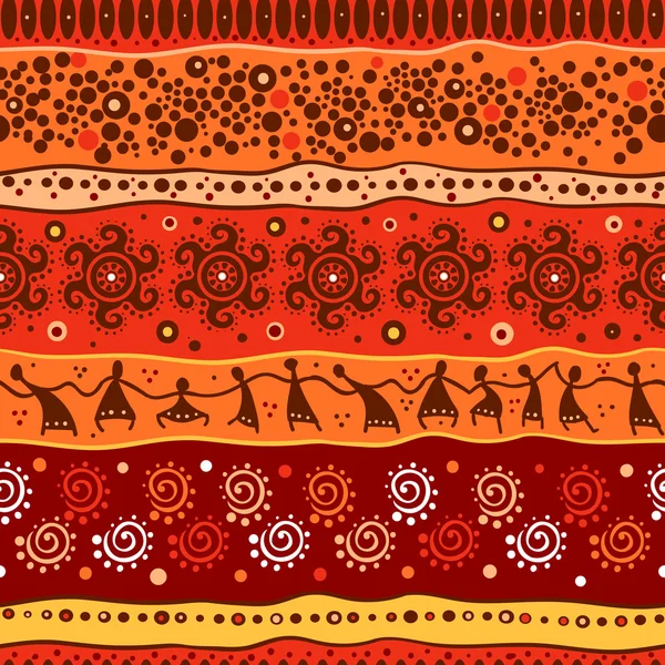 Kırmızı Afrika desen