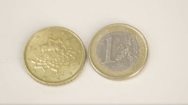 Goldplated İtalya sikke ve 1 Euro yazı tura 2002 sürümü