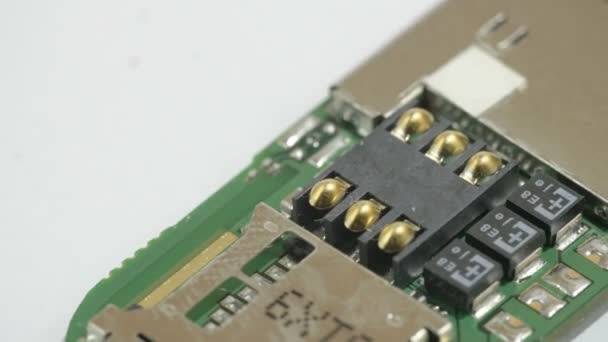 A solder plate of the micro chip — Stock Video