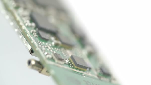Transistor neri e micro schede del chip — Video Stock