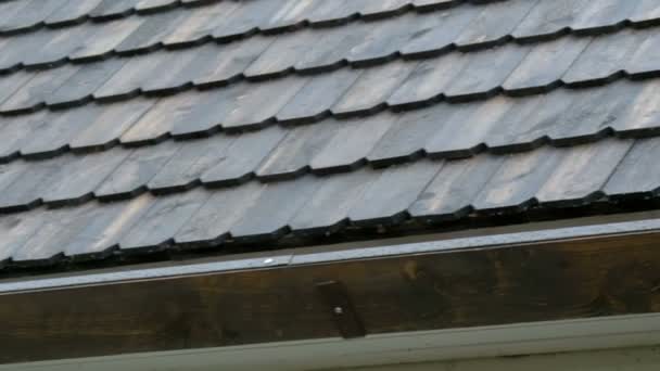 Dřevěné šindelové střechy domu — Stock video