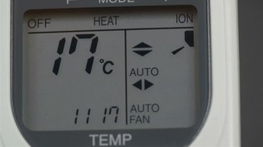 Aircon makinenin sıcaklık ile ekran