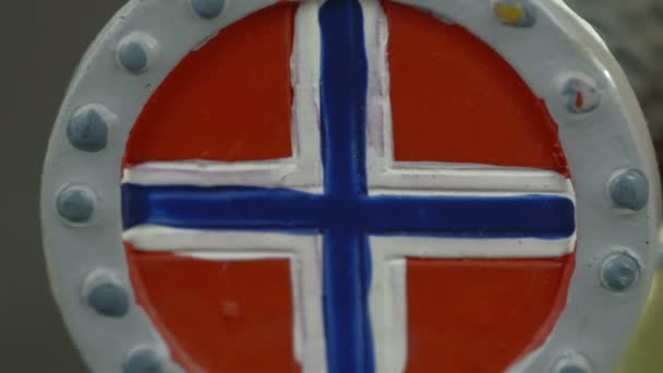 Dibujo de una bandera de Noruega — Vídeos de Stock