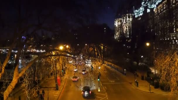 伦敦公路夜间 — 图库视频影像