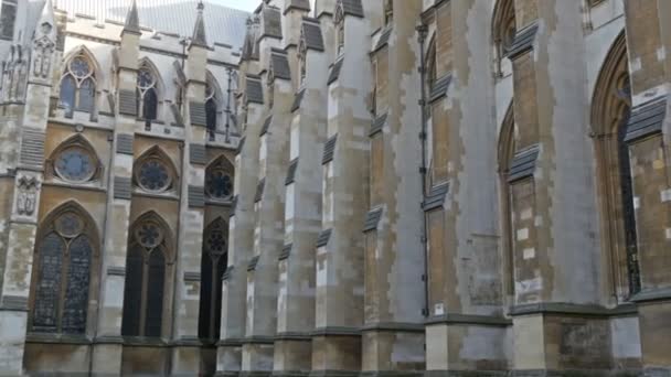 Westminster Abadías ventanas — Vídeos de Stock
