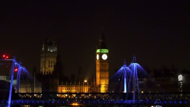 Punktu widzenia londyńskiego Big Bena — Wideo stockowe