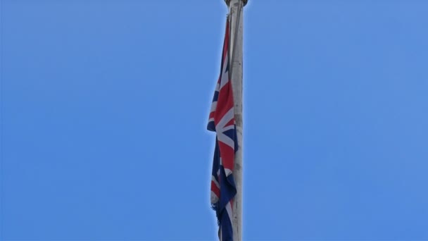 Bastón de bandera en el Palacio de Buckingham . — Vídeos de Stock