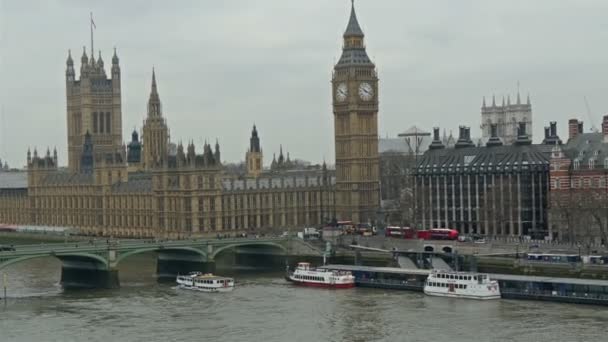 De Big Ben gedurende de dagtijd — Stockvideo