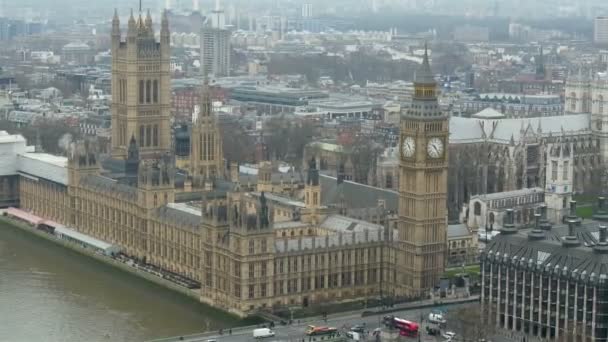 Big Ben under dagen Temne — Stockvideo