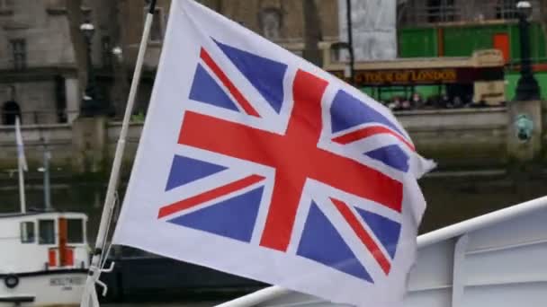 La bandera de Inglaterra ondeando — Vídeo de stock