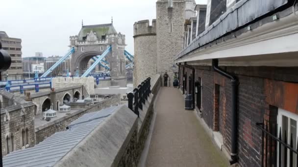 The view of the Tower bridge from — Stock Video