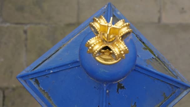 街路灯の上に王冠 — ストック動画
