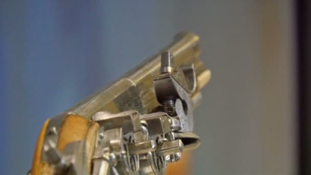 Старовинна револьверна гармата — стокове відео