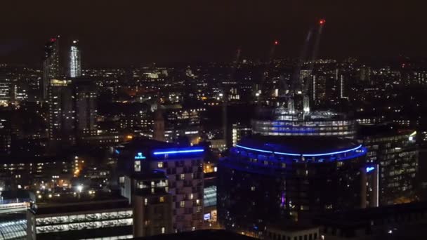 The City of London at night — Stock Video