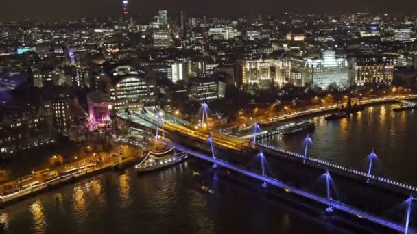 La città di Londra di notte — Video Stock