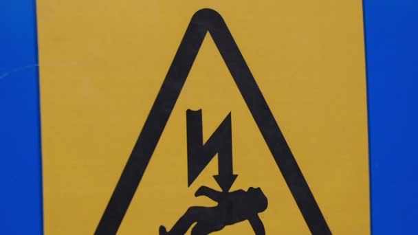 A Danger of Death sign — Stock Video