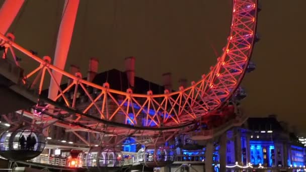 Большое колесо обозрения в Лондоне — стоковое видео