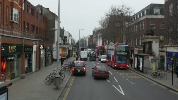 La concurrida calle de la mañana en Londres — Vídeos de Stock