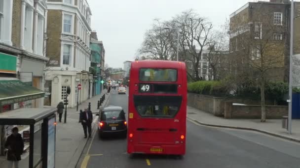 Το απασχολημένος πρωί δρόμου στο Λονδίνο — Αρχείο Βίντεο