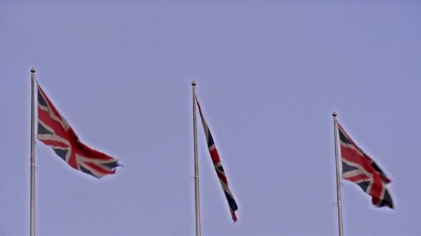 Three England flags — Stock Video