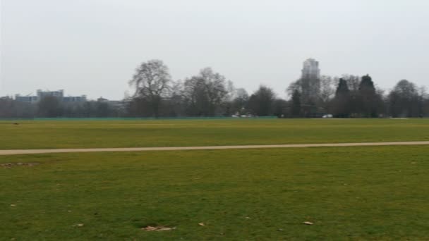 Large green park in London — Stock Video