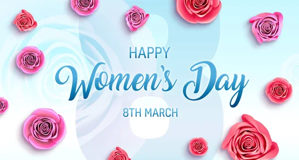 Women\'s Day holidays banner. 8-th march is a international womens day, poster, card illustration.