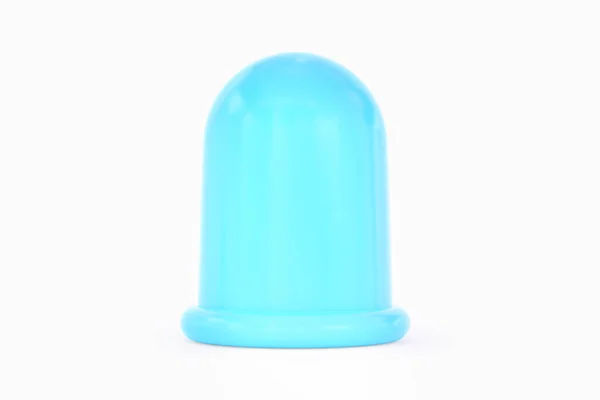 Strumento Massaggio Cellulite Silicone Bubble Tazza Anticellulite Massaggio Blu Isolato — Foto Stock