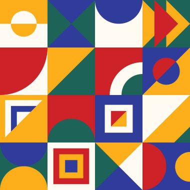 Soyut gaddarlık geometrik kusursuz desen. Baskı için basit, kalın bloklar, web afişleri. Vektör illüstrasyonu