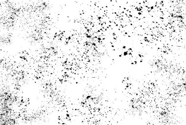 Grunge doku etkisi. Kirli kaba siyah toz, geçmişe ait tahıl çizikleri. Çirkin, beyaz bir arka plan. Vektör illüstrasyonu