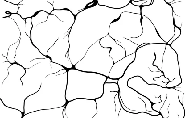 Abstract water line pattern. Sea streaks cartoon background, ground cracks minimal style. Vector illustration — Stock Vector
