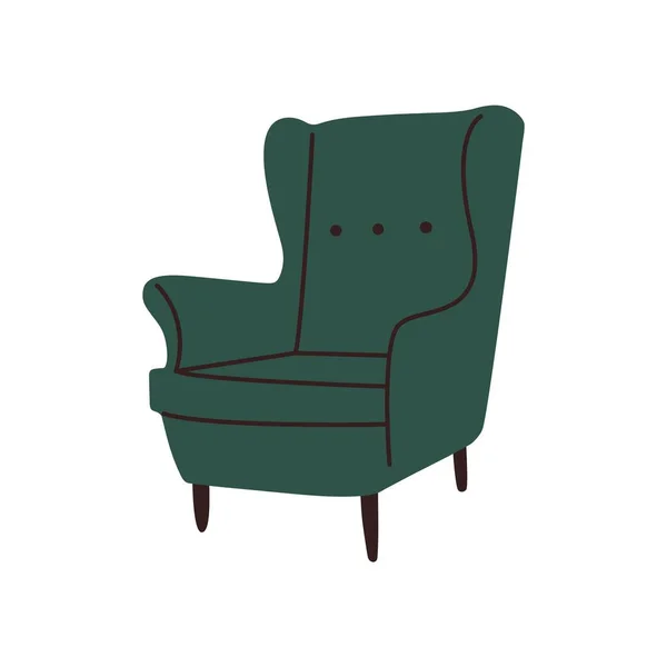 Αφηρημένη μοντέρνα καρέκλα. Comfy καρέκλες μέσα του αιώνα στυλ, doodle πολυθρόνες, εσωτερική διακόσμηση δωματίου. Έπιπλα διάνυσμα — Διανυσματικό Αρχείο