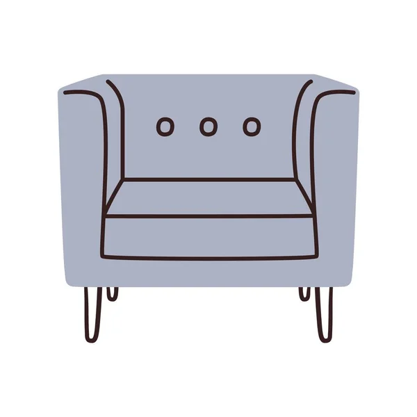 Abstraktní současné křeslo. Moderní židle ve stylu poloviny století, čmáranicové křesla, interiérový design pokojů. Vektorový nábytek — Stockový vektor
