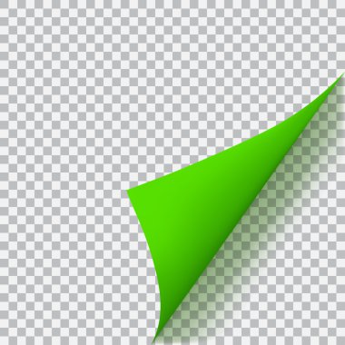 Saydam arka plan üzerinde kıvrılmış köşe kağıt. Saydamlık o