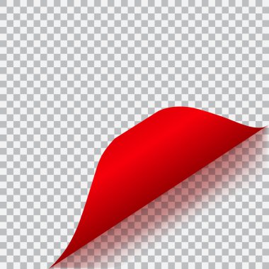 Saydam arka plan üzerinde kıvrılmış köşe kağıt. Saydamlık o