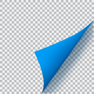 Saydam arka plan üzerinde kıvrılmış köşe kağıt. Saydamlık o