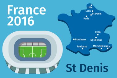 Düz Stadyumu St Denis şehir Fransa Futbol Şampiyonası 2016