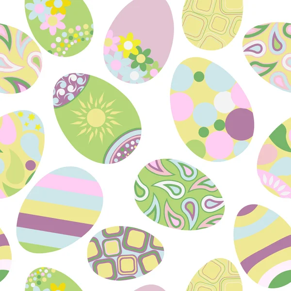 Modello multicolore senza cuciture di uova di Pasqua — Vettoriale Stock