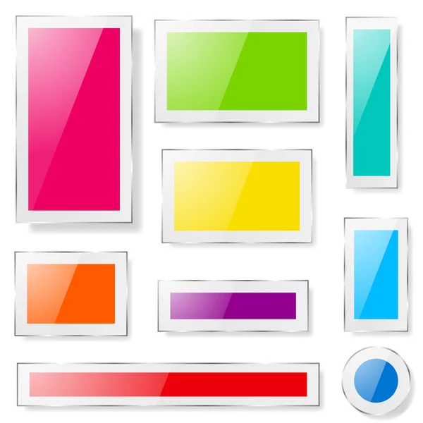 Szklane płytki o różnych kolorach — Wektor stockowy