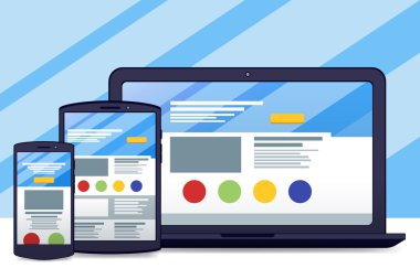 Düz siyah dizüstü bilgisayar, tablet, telefon